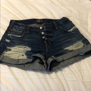 Abercrombie and Fitch Jean shorts. Distressed